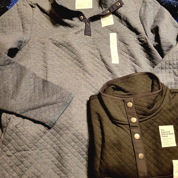 2 new mens quilted feece pull over Sonoma lg $80 - Picture 1 of 6